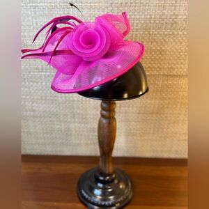 Stunning Fuchsia Pink Rose Fascinator  Kentucky Derby & Wedding Headpiece